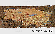 Satellite Panoramic Map of Betafo, darken