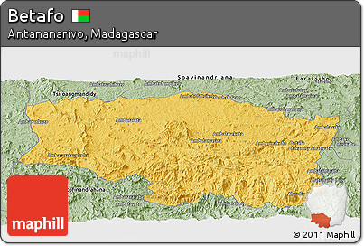 Savanna Style Panoramic Map of Betafo