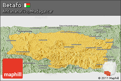 Savanna Style Panoramic Map of Betafo