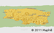 Savanna Style Panoramic Map of Betafo, single color outside
