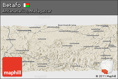 Shaded Relief Panoramic Map of Betafo