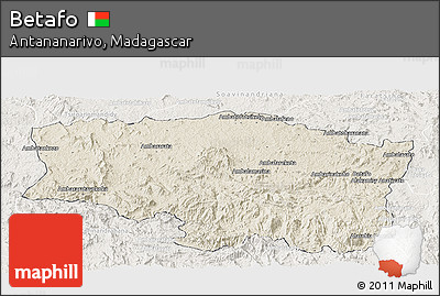 Shaded Relief Panoramic Map of Betafo, lighten