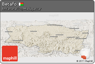 Shaded Relief Panoramic Map of Betafo, lighten