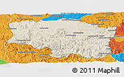Shaded Relief Panoramic Map of Betafo, political outside