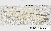 Shaded Relief Panoramic Map of Betafo, semi-desaturated
