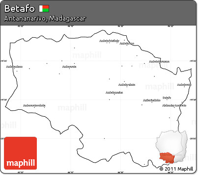 Blank Simple Map of Betafo, cropped outside