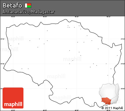Blank Simple Map of Betafo, cropped outside, no labels