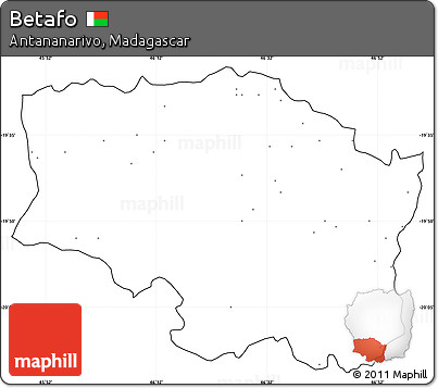 Blank Simple Map of Betafo, cropped outside, no labels