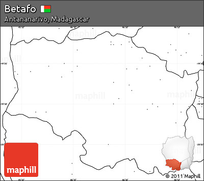 Blank Simple Map of Betafo, no labels
