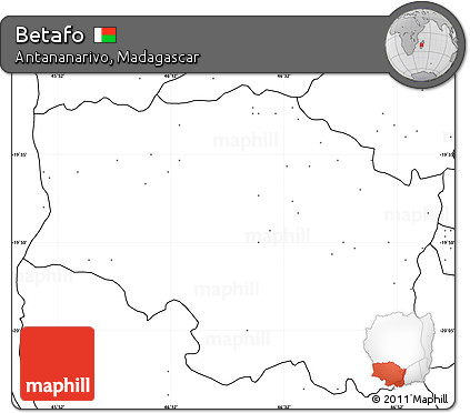 Blank Simple Map of Betafo, no labels