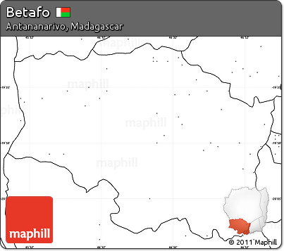 Blank Simple Map of Betafo, no labels