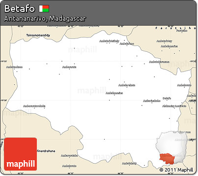 Classic Style Simple Map of Betafo