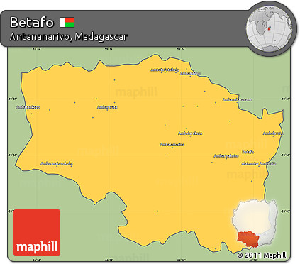 Savanna Style Simple Map of Betafo, cropped outside