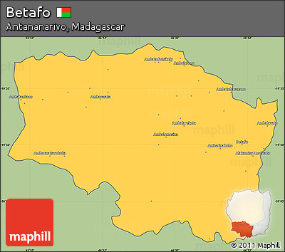 Savanna Style Simple Map of Betafo, cropped outside