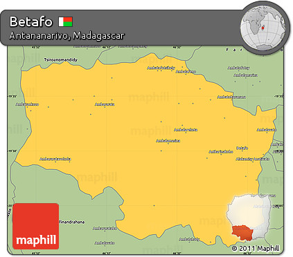 Savanna Style Simple Map of Betafo