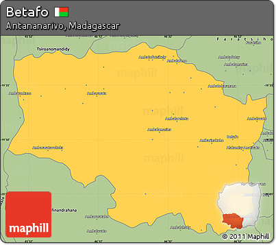 Savanna Style Simple Map of Betafo