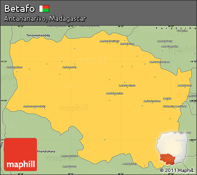 Savanna Style Simple Map of Betafo