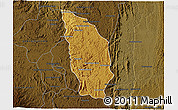 Physical 3D Map of Manjakandriana, darken