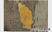 Physical 3D Map of Manjakandriana, darken, semi-desaturated