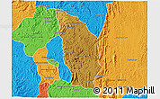 Physical 3D Map of Manjakandriana, political outside