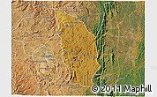 Physical 3D Map of Manjakandriana, satellite outside
