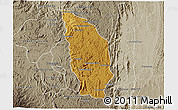 Physical 3D Map of Manjakandriana, semi-desaturated