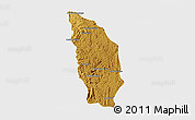 Physical 3D Map of Manjakandriana, single color outside