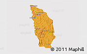 Political 3D Map of Manjakandriana, cropped outside