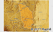 Political 3D Map of Manjakandriana, physical outside