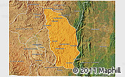 Political 3D Map of Manjakandriana, satellite outside