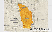 Political 3D Map of Manjakandriana, shaded relief outside