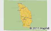 Savanna Style 3D Map of Manjakandriana, single color outside
