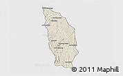 Shaded Relief 3D Map of Manjakandriana, single color outside