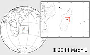 Blank Location Map of Manjakandriana, within the entire country