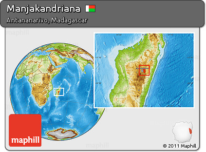 Physical Location Map of Manjakandriana
