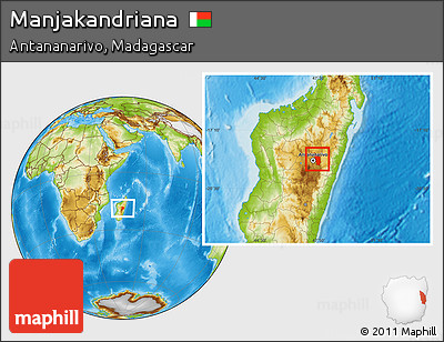 Physical Location Map of Manjakandriana