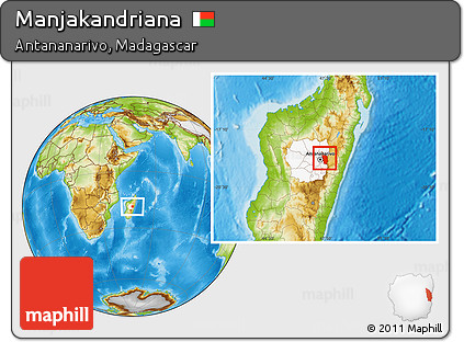 Physical Location Map of Manjakandriana, highlighted parent region