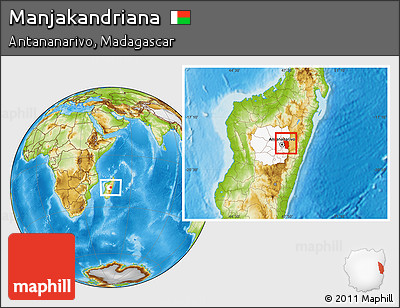 Physical Location Map of Manjakandriana, highlighted parent region