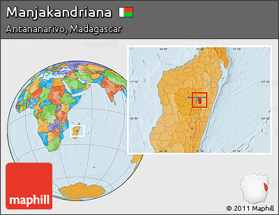 Political Location Map of Manjakandriana
