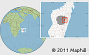 Savanna Style Location Map of Manjakandriana, highlighted country, highlighted parent region