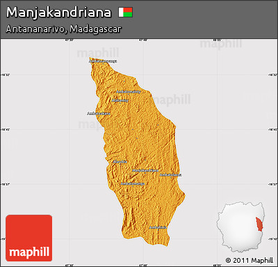 Political Map of Manjakandriana, cropped outside