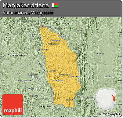 Savanna Style Map of Manjakandriana