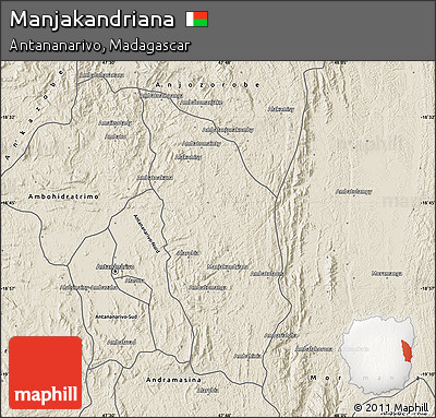 Shaded Relief Map of Manjakandriana