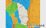 Shaded Relief Map of Manjakandriana, political outside