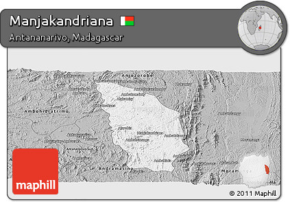 Gray Panoramic Map of Manjakandriana