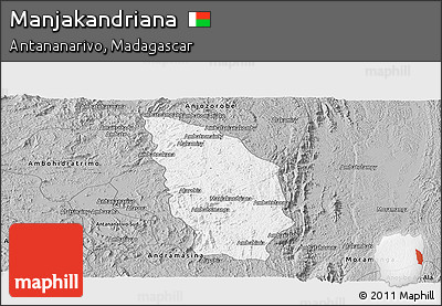 Gray Panoramic Map of Manjakandriana