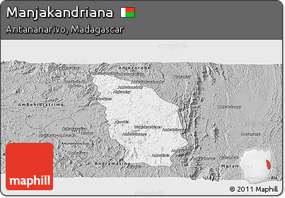 Gray Panoramic Map of Manjakandriana