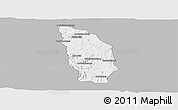 Gray Panoramic Map of Manjakandriana, single color outside