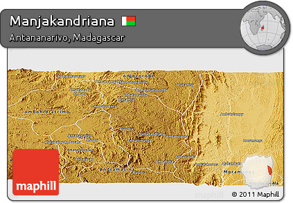 Physical Panoramic Map of Manjakandriana