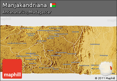 Physical Panoramic Map of Manjakandriana